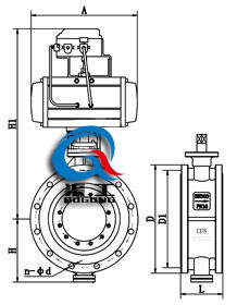 氣動調節蝶閥 (法蘭式)